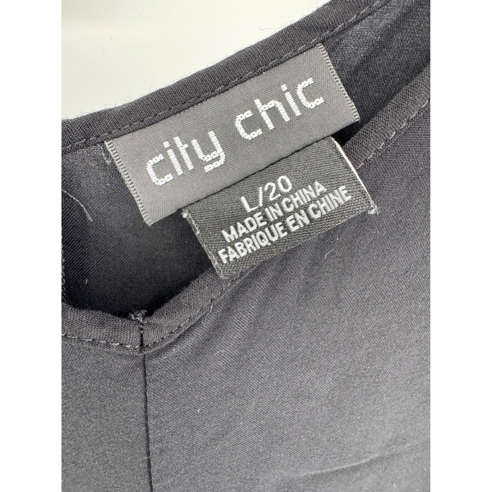 City Chic Black V Neck Strappy Maxi Dress size 20 Viscose Resort Wear - Picture 3 of 5